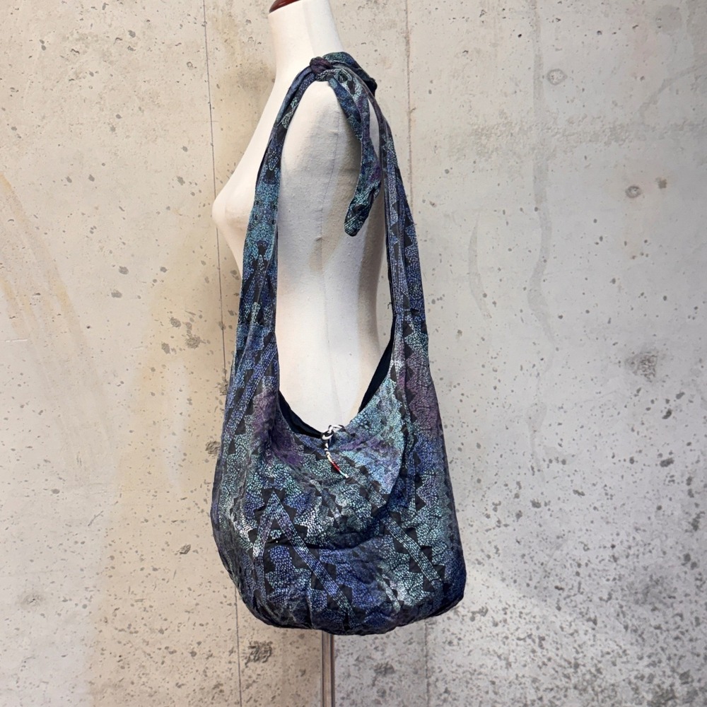 Element Hobo Bag Womens OS Blue Geometric Tribal Boho Festival‎ Slouchy Rayon
